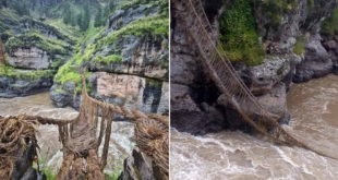 crollo ultimo ponte inca