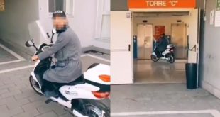 Catania in ospedale con scooter