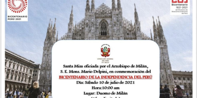 Bicentenario Perù Messa in Duomo