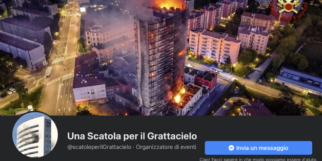 Milano, incendio, grattacielo