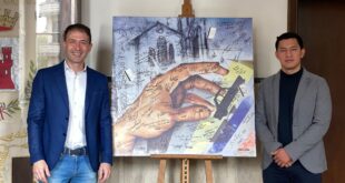 Boris Veliz e il sindaco di Sesto San Giovanni Di Stefano